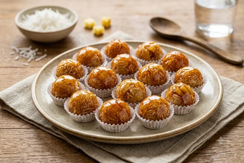Caramelados de Coco com Abacaxi