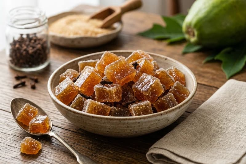 Doce de Mamão Verde Cristalizado Tradicional