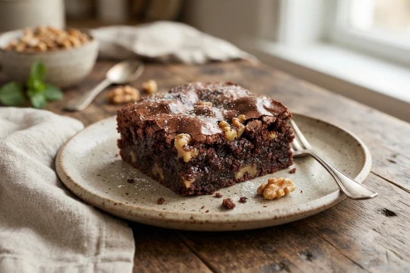 Brownie Super Rápido com Castanhas