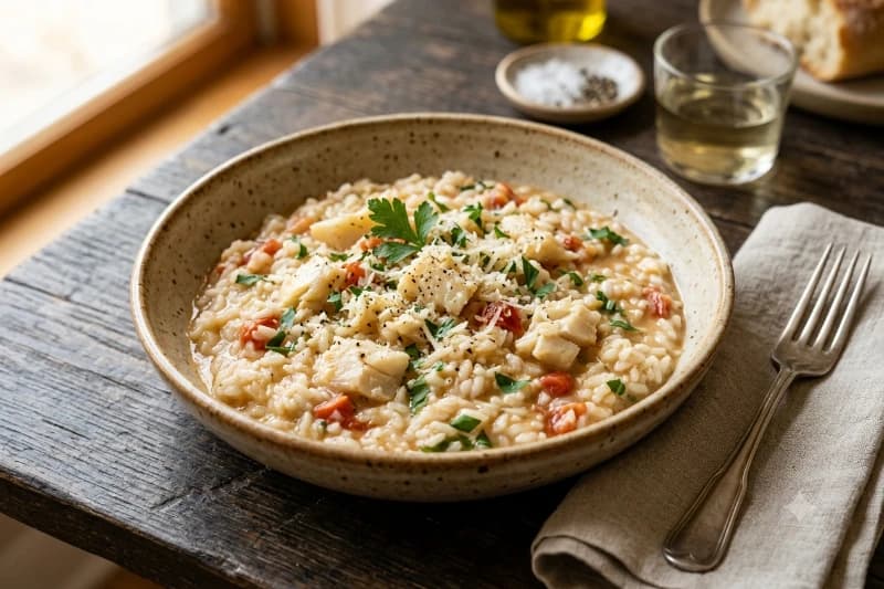 Risoto de Bacalhau Cremoso