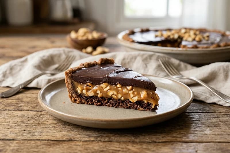 Torta de Caramelo com Chocolate e Castanha de Caju