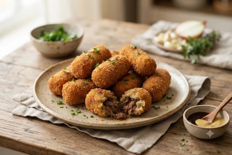 Croquete de Carne na Panela de Pressão